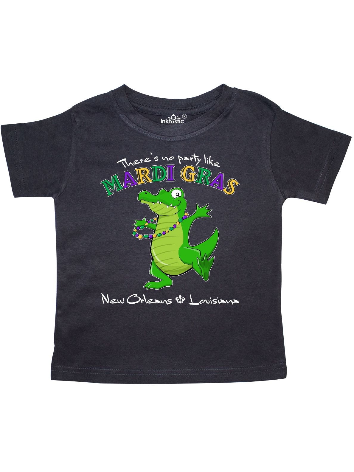 inktastic Theres No Party Like Mardi Gras-Alligator Toddler T-Shirt
