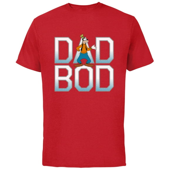 Disney Goofy Dad Bod - Short Sleeve Cotton T-Shirt for Adults - Customized-Red