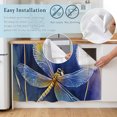 thumbnail image 5 of Purple Dragonfly Cabinet Curtain 32"Wx55"L, Dustproof Pantry Door Curtain with Self Adhesive Tape, Watercolor Spring Summer Floral Tall Storage Cover Privacy Drape for Bathroom Kitchen Laundry Room, 5 of 9