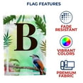 thumbnail image 5 of America Forever Tropical Bird Summer Monogram House Flag Letter B 28 x 40 inches Parrot Toucan Palm Leaves Double Sided Vertical Outdoor Yard Lawn Decorative Exotic House Flag, 5 of 5