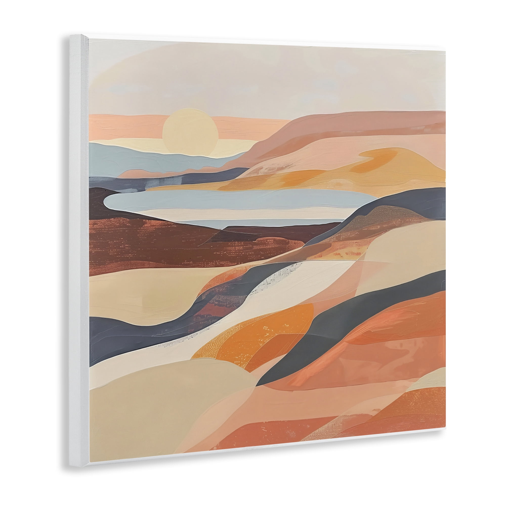 Stupell Industries Layered Canyon Hills Landscape & Nature Painting Unframed Art Print Wall Art, 12 x 12