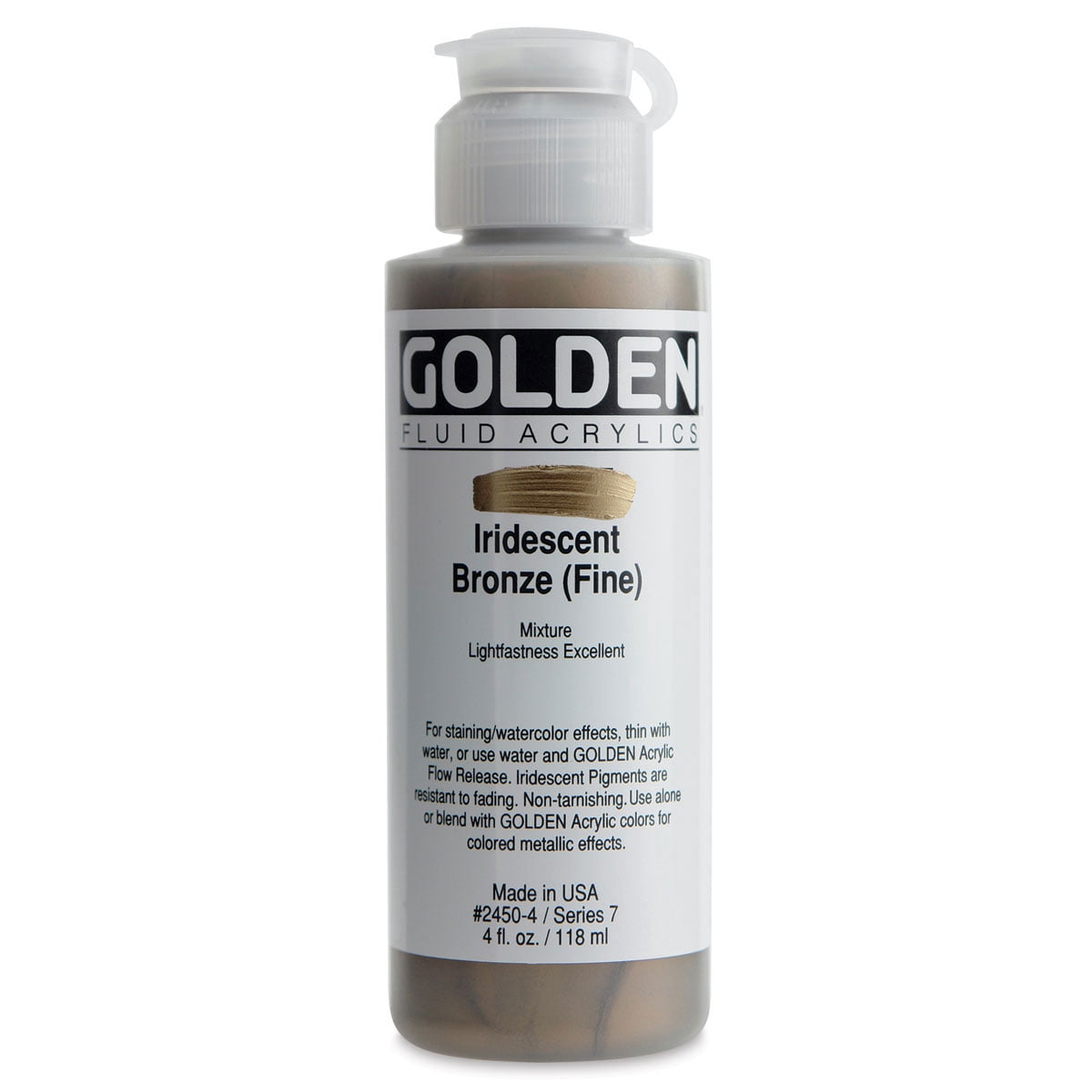 Golden Fluid Acrylic - Iridescent Bronze (Fine), 4 oz