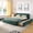 Blue+Green, variant on Harper & Bright Designs Queen Size Upholstered Floor Bed with Storage Drawers, Chenille Platform Bed Frame with Headboard and Solid Bed Frame for Bedroom, Beige