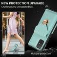 thumbnail image 3 of Crossbody Wallet Women Case for Samsung A51 4G,[RFID Blocking] Credit Card Holder with Should Strap,Premium PU Leather Purse Metal Buckle Folio Flip Cover for Samsung Galaxy A51 4G, Green, 3 of 8