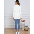 thumbnail image 3 of DARING DIVA Women's Cable Knit Chunky Button Up Cardigan XS White, 3 of 6