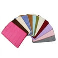 thumbnail image 3 of Anti-Slip Bath Mat Vertical Stripes Pad Coral Velvet Memory Cotton Door Mat 17” X 24”, 3 of 3