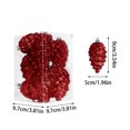 thumbnail image 2 of Christmas Pine Cone Ornaments, 9cm Plastic Hanging Decorations For Christmas Tree, Set Of 8 Pinecone Shaped Holiday Pendants, Rustic Seasonal Party Accessories For Home And Office Décor, 2 of 4