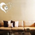 thumbnail image 4 of Kearding Pegatina de pared de cristal con espejo 3D en forma de corazón, reloj DIY, calcomanías de amor acrílicas, dibujo, decoración de sala de estar Decoración del hogar oro Kearding JJ11036-01, 4 of 6