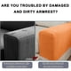 thumbnail image 2 of Fundas Lavables para Sillones Protector Muebles Brazos Sofá () Naranja, 2 of 9