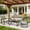4-Piece Light Grey, variant on 3-Piece Outdoor Bistro Set with Glass Coffee Table, Aiho Outdoor Patio Conversation Set with Soft Cushion for Garden, Backyard, Poolside, Balcony - Gray