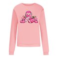 thumbnail image 4 of QATAINLAV Prime Today Chandails en Molleton Ruban Rose pour Femmes 2025 Mode Automne Manches Longues Chemises Décontractées Col Rond Chandail Blouse Sensibilisation au Cancer du Sein Hauts Rose m, 4 of 6
