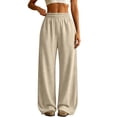 thumbnail image 4 of Breezora Womens High Waist Wide Leg Sports Pants Loose Fit Athletic Trousers with Pockets for Yoga Gym Running Workout Casual, 4 of 9