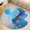 Flannel-4, variant on Blue Agate Gemstone Print Round Area Rugs for Bedroom Living Room, 4FT Soft Indoor Circle Carpets, Carpet Home Decor Floor Mat