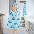 thumbnail image 5 of joogoo Shark and Hearts Kids Hooded Beach Towel Baby Bath Towel 23.5"x50", 5 of 7