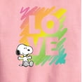 thumbnail image 2 of Peanuts - Rainbow Love Scribble - Toddler & Youth Crewneck Fleece Sweatshirt, 2 of 5