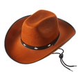 thumbnail image 2 of Sombrero de vaquero jinwen Fieltro Marrón, 2 of 8