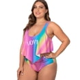 thumbnail image 4 of LSLJS Women Fashion Large Color Print Two Piece Swimsuit Swimwear Beachwear, 4 of 9