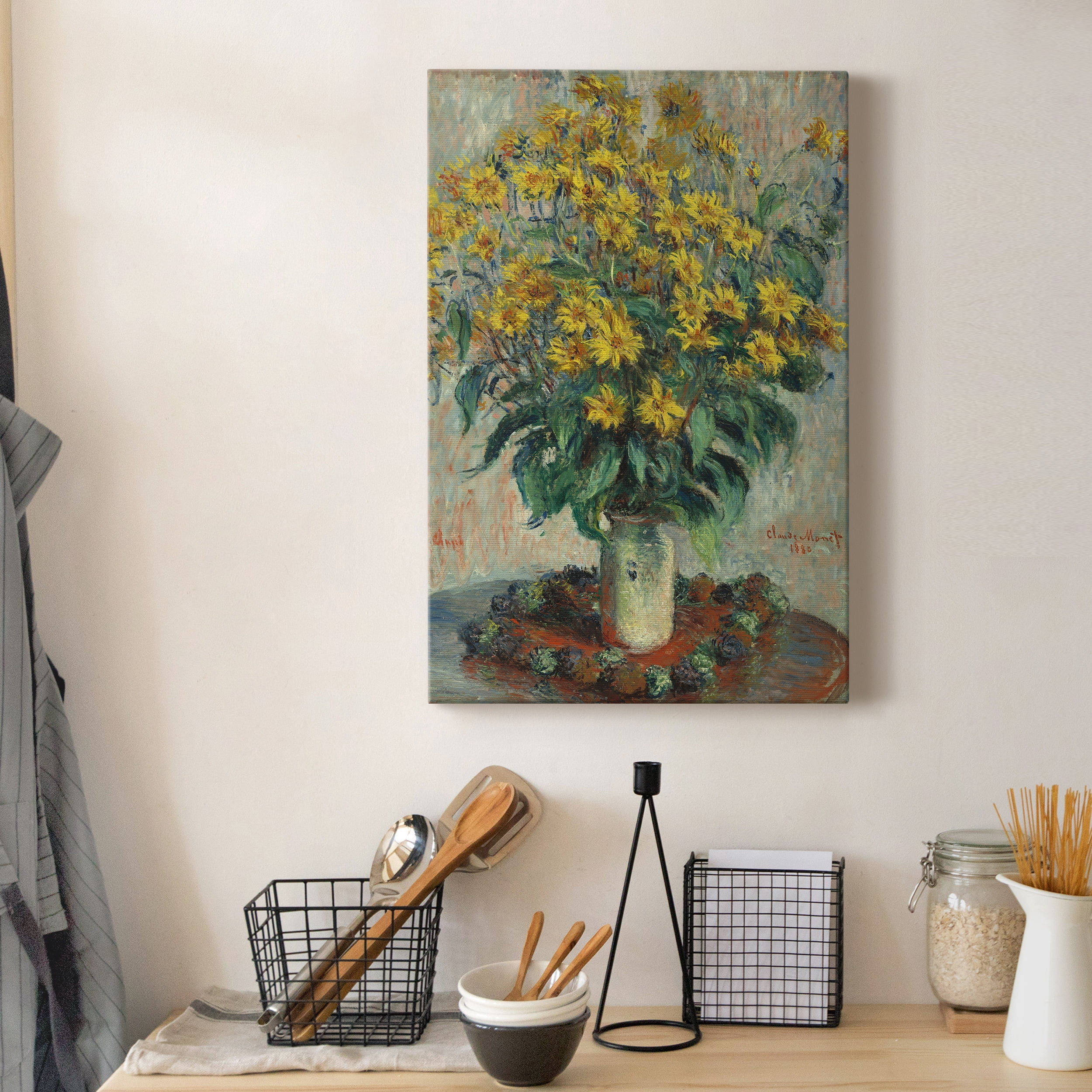 Jerusalem Artichoke Flowers Premium Gallery Wrapped Canvas - Ready to Hang - 40 x 60