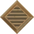 thumbnail image 4 of 22"W x 22"H Diamond Gable Vent (28 3/8"W x 28 3/8"H Frame Size): Unfinished, Functional, Rough Sawn Western Red Cedar Gable Vent w/ 1" x 4" Flat Trim Frame, 4 of 12