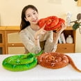 thumbnail image 3 of Poupée en Peluche Serpent Python Réaliste 80-210CM Jouet Reptile Doux pour Enfants Adultes Décoration d'Halloween, 3 of 7