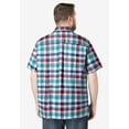 thumbnail image 2 of KingSize Men's Big & Tall Plaid Wrinkle-Resistant Short Sleeve Button Down, 2 of 6
