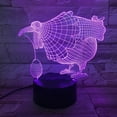 thumbnail image 2 of Lámpara de mesa con luz nocturna LED 3D Hen para dormitorio infantil, 2 of 2
