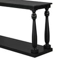 thumbnail image 3 of Euroco Retro Console Table,63" Extra Long Entryway Table with Bottom Shelf and 4 Vase Legs, 2-Tier Narrow Sofa Table Behind the Couch for Entryway, Hallway, Living Room,Black, 3 of 6
