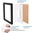 thumbnail image 5 of Besly 11x14 Picture Frames White Matted 8x10 Wooden Picture Frame Poster Frame for Wall Hanging and Home Decoration-White, 5 of 7