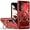 Red, variant on for Samsung Galaxy S24 Case with 360° Ring Kickstand, Dual Layer Military Grade Heavy Duty Shockproof Protection Rugged Phone Case Cover for Samsung Galaxy S24. SHJ-Black