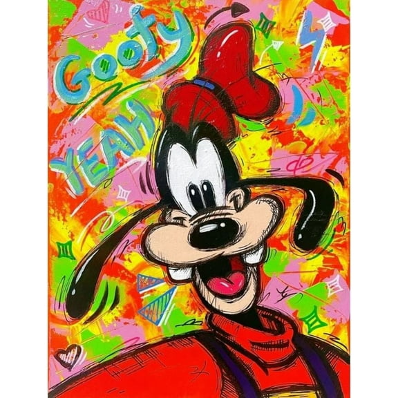 Goofy  Diamond Painting Kits for Adults, DIY 5D Round Full Drill Art Perfect for Relaxation Wall Decor crafts, holiday relaxation Home Wall Art Decoration 11.81x15.57inch