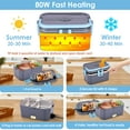 thumbnail image 2 of Electric Lunch Box Food Heater for Work, 100W Heated Lunch Box for Adults, Portable Food Warmer with 2 Packs Stainless Steel Containers for Car, Office, School with Carry Bag 12V-24V 110V, 2 of 10
