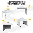thumbnail image 5 of 10 x 10 Pop Up Canopy, All Season Instant Canopy with 2 Sidewalls and Vented Roof, Wheeled Carry Bag and Sandbag for Camping, Picnic, Party, White, 5 of 9