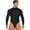 Black, variant on Men's Mock Turtleneck Shirts Basic Long Sleeve Bodysuit Button Crotch Undershirts Romper Dance Leotard Blue XL