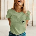 thumbnail image 2 of Women's Bee Print T-Shirt Crewneck Short Sleeve Spring Summer Casual Tee, 2 of 5