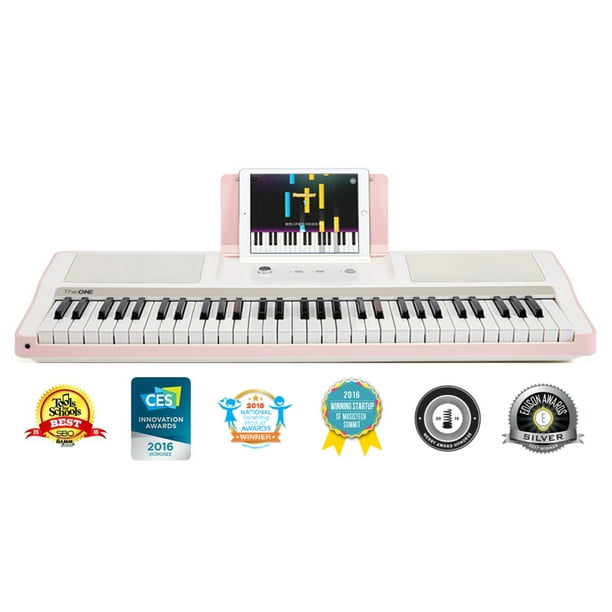 The ONE Smart Piano Light Keyboard, Pink