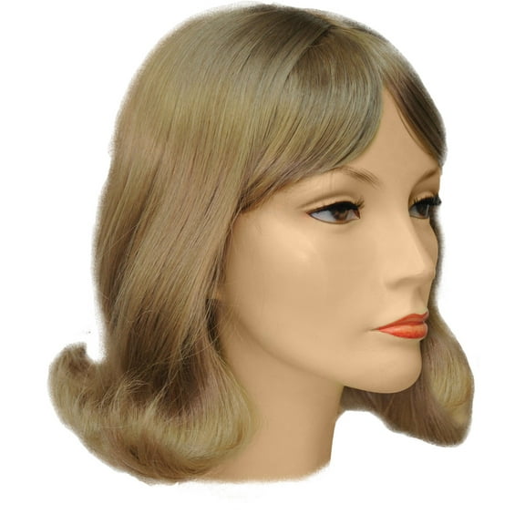 Lacey Wigs LW507BFRD Pageboy Banged Prom Wig, No. 130 Bright Flame Red