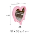 thumbnail image 4 of Espejo Decorativo de Pared en Forma de Corazón Rosa, 4 of 4