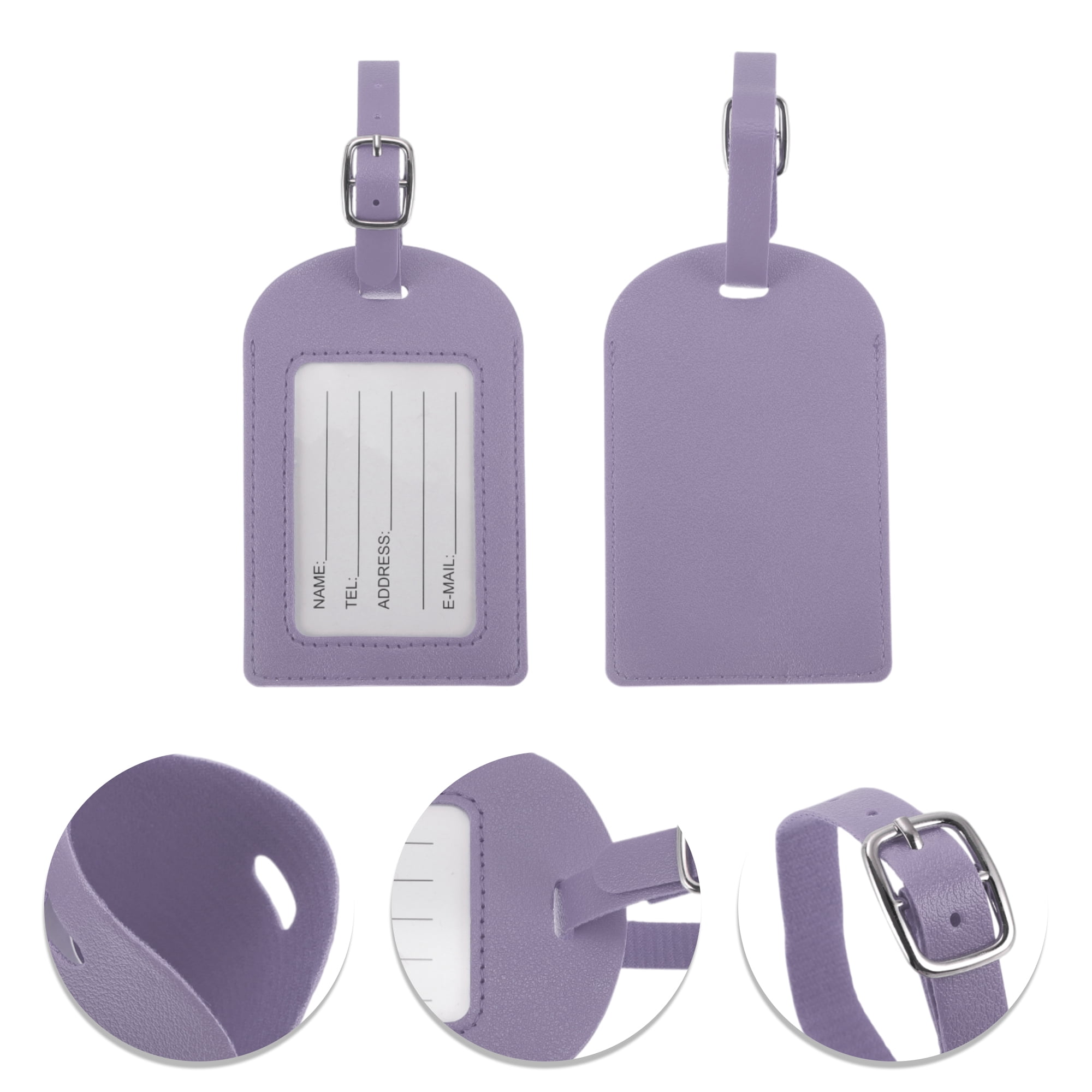Unique Bargains 1 Pc Durable Luggage Tag for Travelling Purple