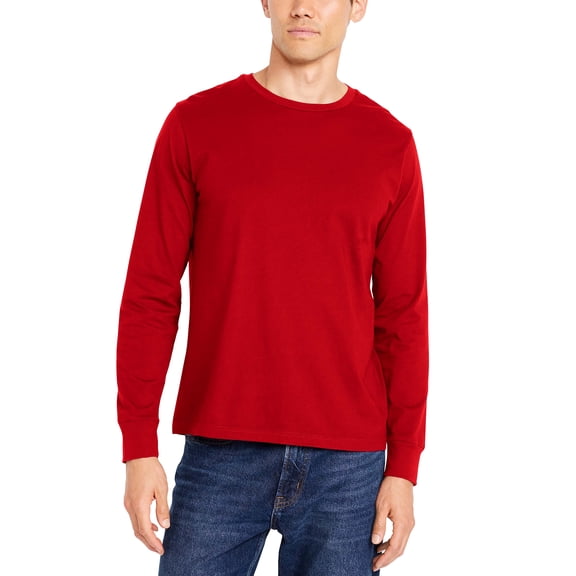 Men's Ultimate Comfort Longsleeve T-Shirt Mid Weight Essentials Casual Cotton Shirt
