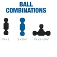 thumbnail image 4 of Trailer Hitches Chrome Adjustable Trailer Hitch Ball Mount Fits 2.5" Receiver,Dual Ball(2" x2-5/16"), 4 of 6