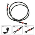 thumbnail image 4 of Unique Bargains Universal AN3 28 90 Degree M10 Brake Hose Motorcycle Braided Line Clutch Tube 140cm Black 1 Set, 4 of 6