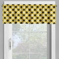 thumbnail image 2 of Ambesonne Geometric Window Valance, Argyle Grid Pattern, 54" X 12", Yellow Black and White, 2 of 5