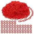 thumbnail image 1 of Uxcell Plastic Chain Links, 140 Feet Safety Chains, Red Plastic Chains Large Plastic Chain Long for Barriers, Crowd Control, Queue Lines, Parking, Fences, Gate, Concerts, 1 of 7
