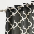thumbnail image 3 of Quality Home Flex Linen Blend Moroccan Nickel Grommet Curtains - Black - 52" x 96" (Set of 2 Panels), 3 of 3