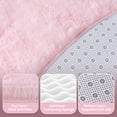 thumbnail image 6 of SARAG Luxury Round Fluffy Area Rugs for Bedroom Kids Girls Room Nursery,Super Soft Circle Rug,Cute Shaggy Carpet For Living Room,3x3ft,Pink, 6 of 8