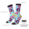 thumbnail image 6 of Honeii Donuts Print Adult Socks,Crew Socks,Casual Calf Socks,Daily Wear Socks for Men & Women, Perfect for Sports, Casual and Everyday Use, 6 of 6