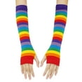 thumbnail image 4 of PMVFHDE Gants pour Femmes Mode Punk Chauffe-Bras Long Sans Doigts Ensemble, 4 of 9