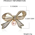 thumbnail image 6 of Rhinestone Bow Brooch Pin for Women Shiny CZ Crystal Pearl Dangling Ribbon Bow Knot Lapel Pins Wedding Party Dance Banquet Dress Suit Shirt Scraf Clip for Clothes Accessories Jewelry, 6 of 12