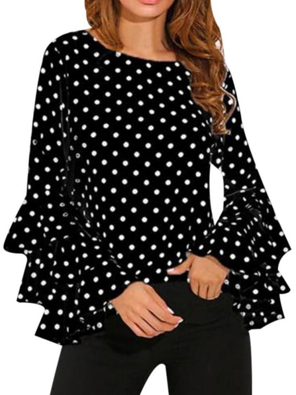 plus size polka dot blouse