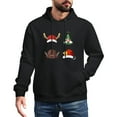 thumbnail image 2 of Men Women Fleece Lined Christmas Tree Snowman Reindeer Sweatshirt Crewneck Long Sleeve Pullover Top Casual Fall Clothes  Workout Shirt, 2 of 8
